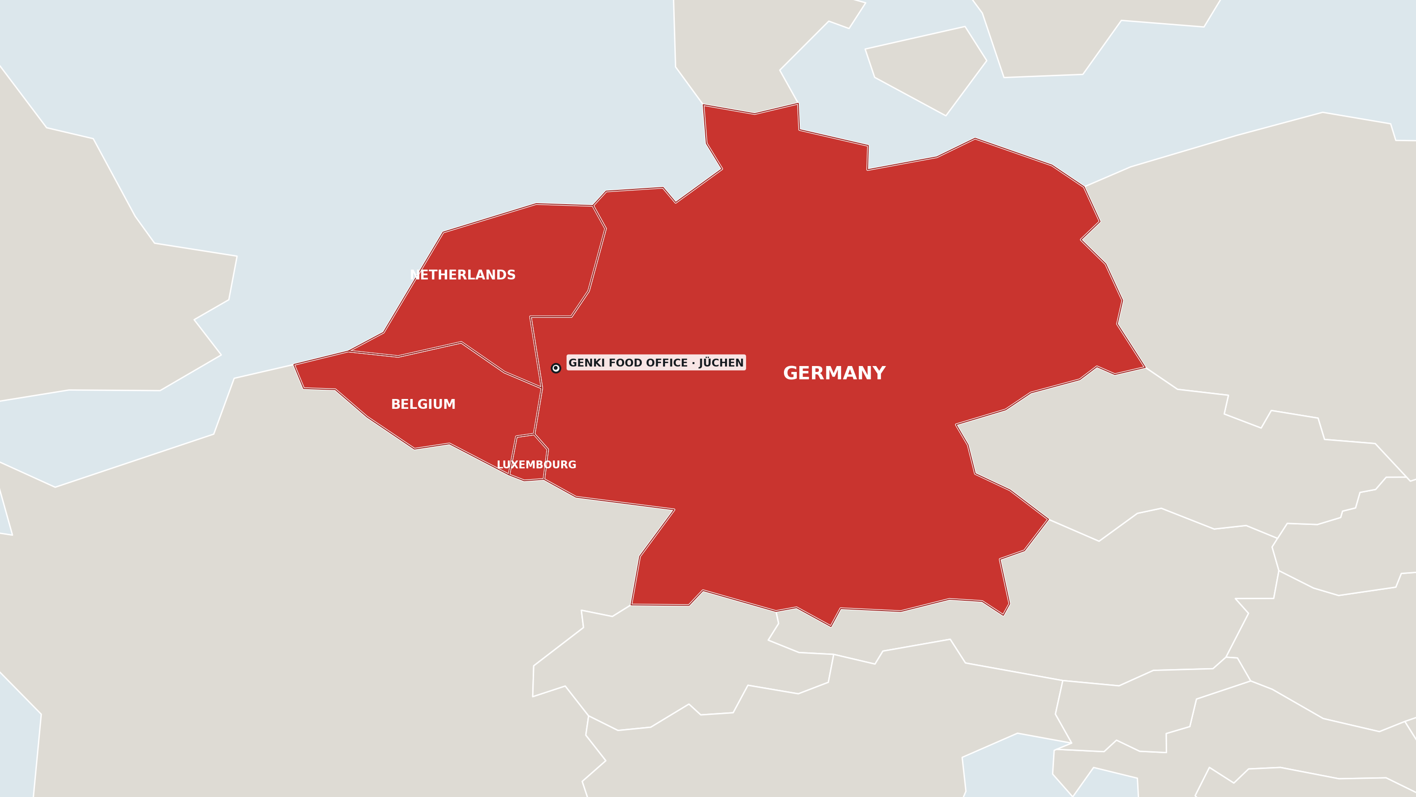 Germany, Netherlands, Belgium and Luxembourg delivery region